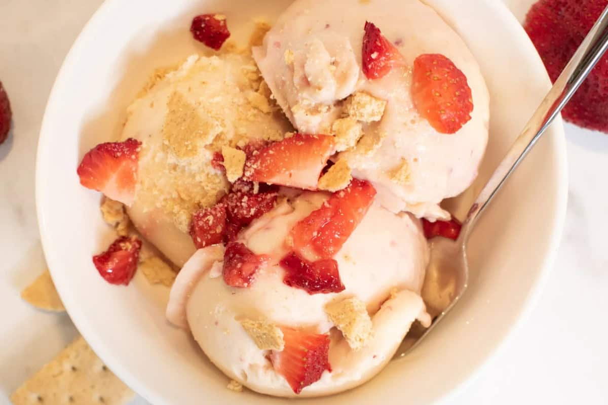 Strawberry Cheesecake Protein Ice Cream