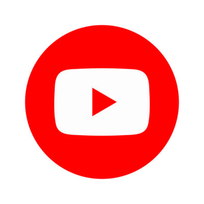 YouTube logo with a red circle background and a white play button in the center, perfect for catching up on your favorite Behind the Recipe podcast episodes.