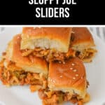 A stack of delightful Sloppy Joe sliders sits invitingly, each sesame seed bun brimming with a flavorful mix of meat and vegetables.