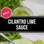 Two views of the green sauce.