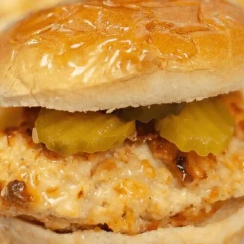 Enjoy a restaurant-inspired chicken sandwich with pickles, crafted on a perfectly toasted bun.