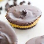 A close up on a homemade pb candy.