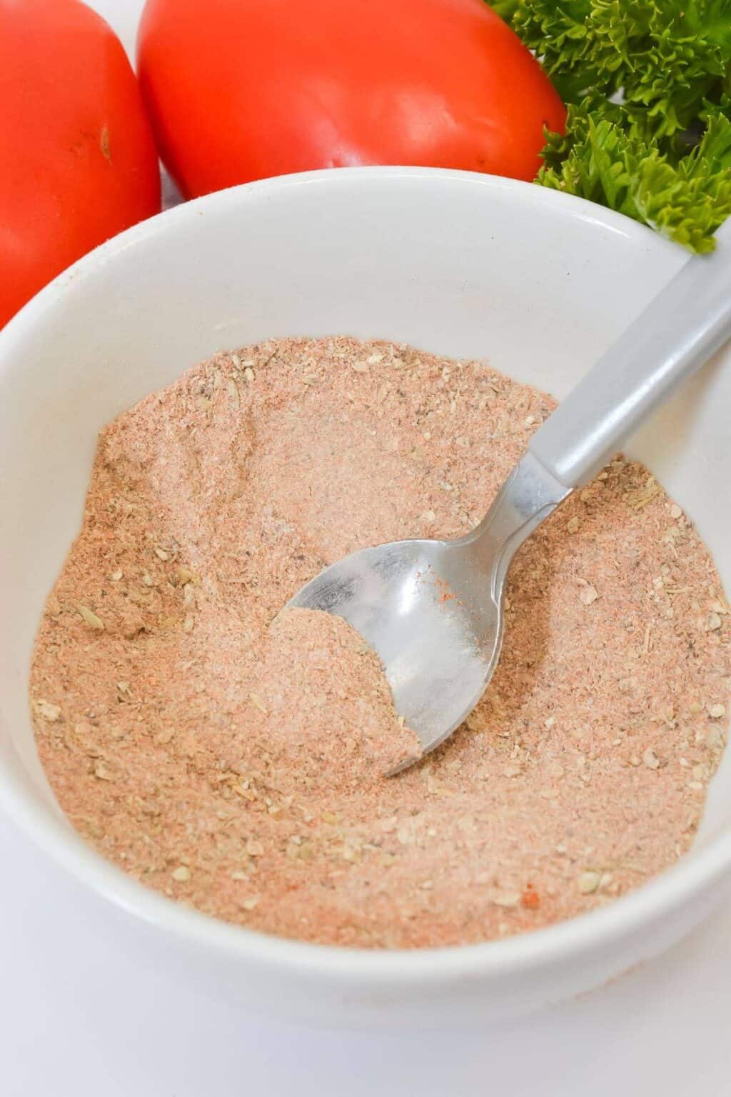 A white bowl of the best southwest spice blend.