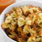 A close up on the crunchy snack.