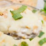 Cream CHeese corn dip on a frito.